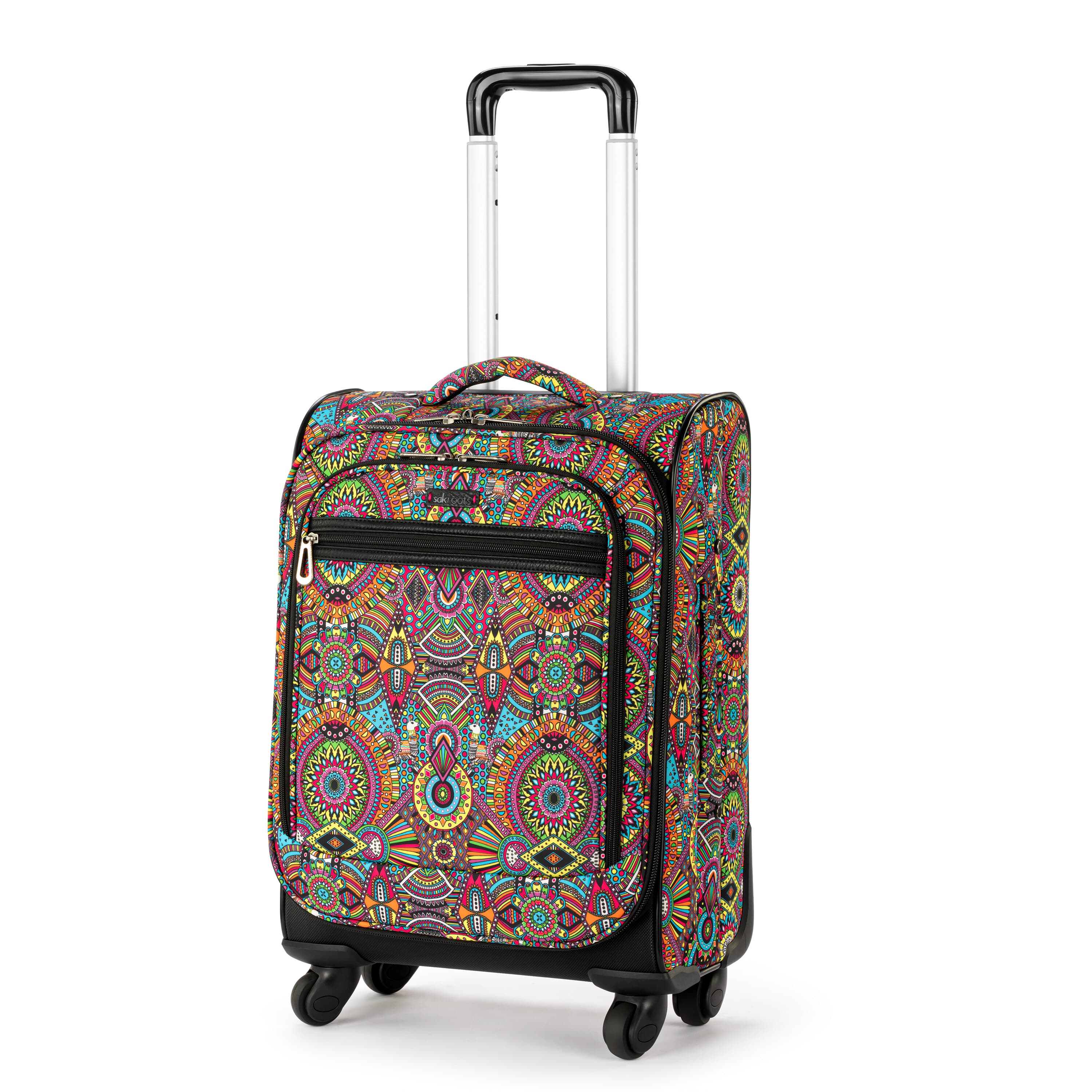 Sakroots 21" Spinner Carry On Luggage - EcoTwill - Rainbow Wanderlust