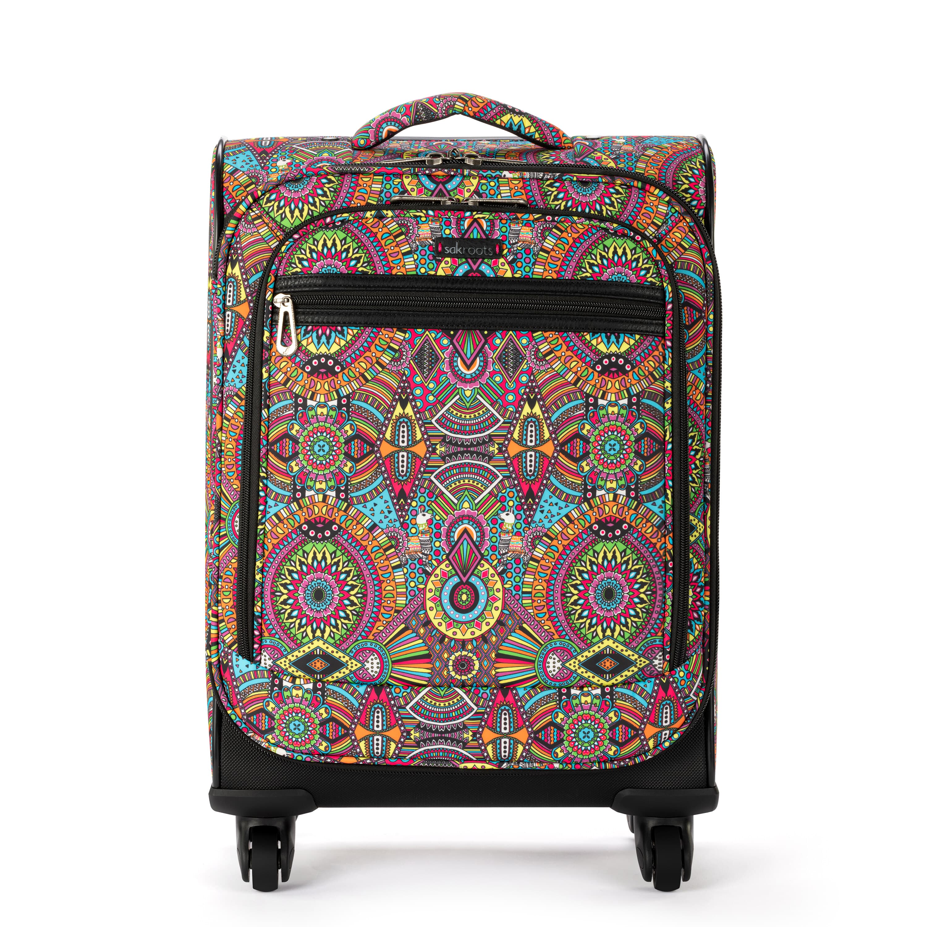 Sakroots 21" Spinner Carry On Luggage - EcoTwill - Rainbow Wanderlust