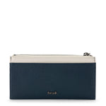 The Sak Neva Large Card Wallet - Leather - Indigo Block