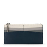 The Sak Neva Large Card Wallet - Leather - Indigo Block