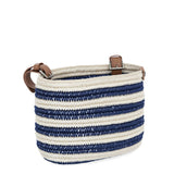 The Sak Bike Basket - Hand Crochet - Denim Stripe