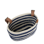 The Sak Bike Basket - Hand Crochet - Denim Stripe