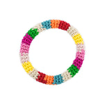 The Sak Finch Bangle - Hand Crochet - Beach Stripe