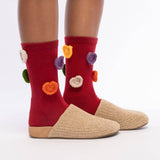 The Sak Haven Trouser Socks - Cotton - Red Hearts