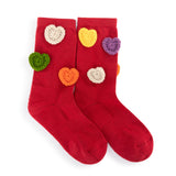 The Sak Haven Trouser Socks - Cotton - Red Hearts