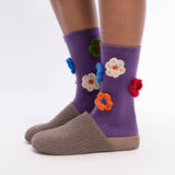 The Sak Haven Trouser Socks - Cotton - Heather Flowers
