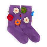 The Sak Haven Trouser Socks - Cotton - Heather Flowers