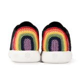 The Sak Asha Sneaker - Hand Crochet - Black Rainbow
