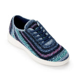The Sak Asha Sneaker - Hand Crochet - Lapis Stripe
