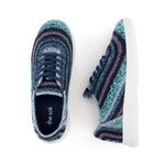 The Sak Asha Sneaker - Hand Crochet - Lapis Stripe