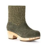 The Sak Paloma Clog Boot - Leather - Moss Suede