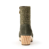 The Sak Paloma Clog Boot - Leather - Moss Suede