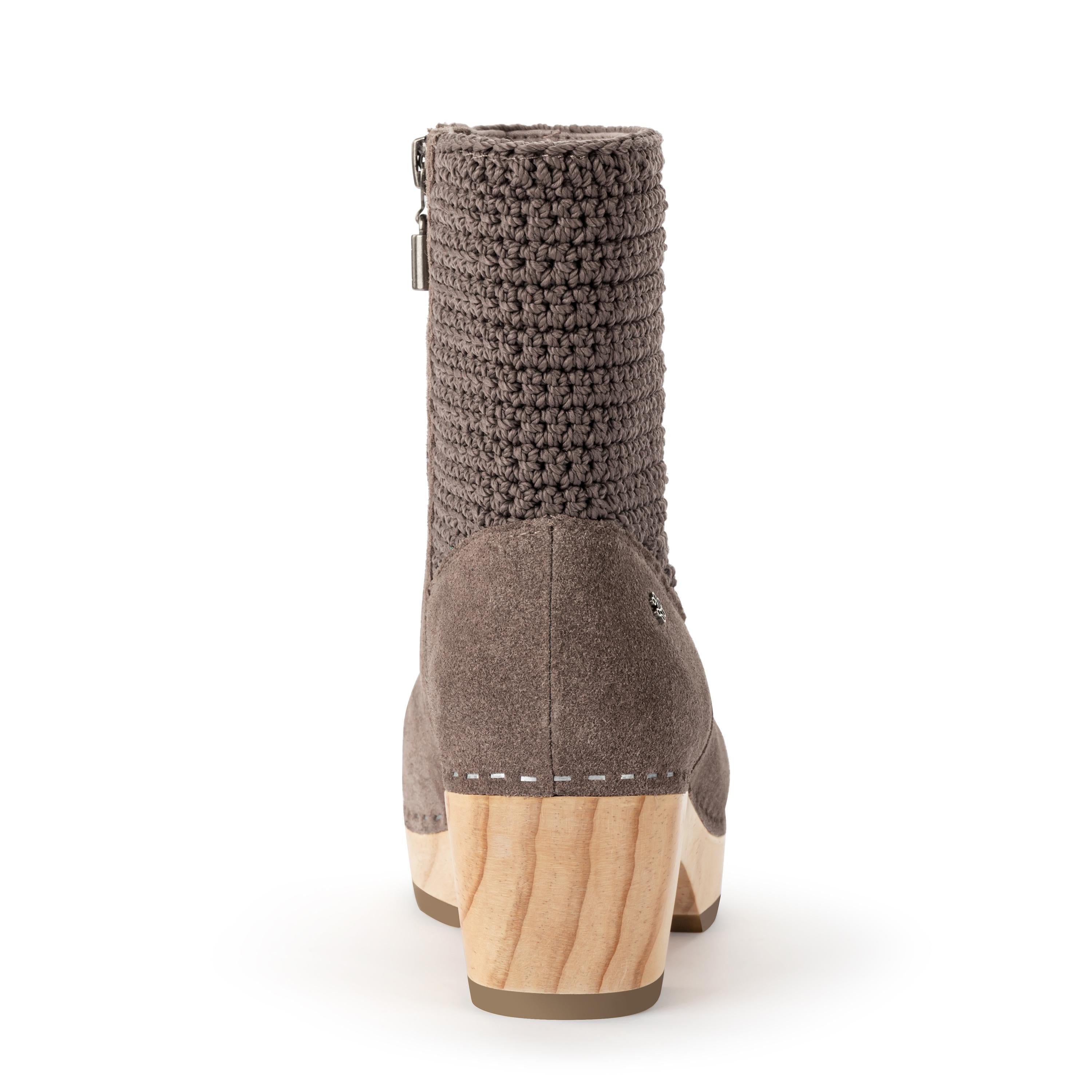 The Sak Paloma Clog Boot - Leather - Mushroom Suede