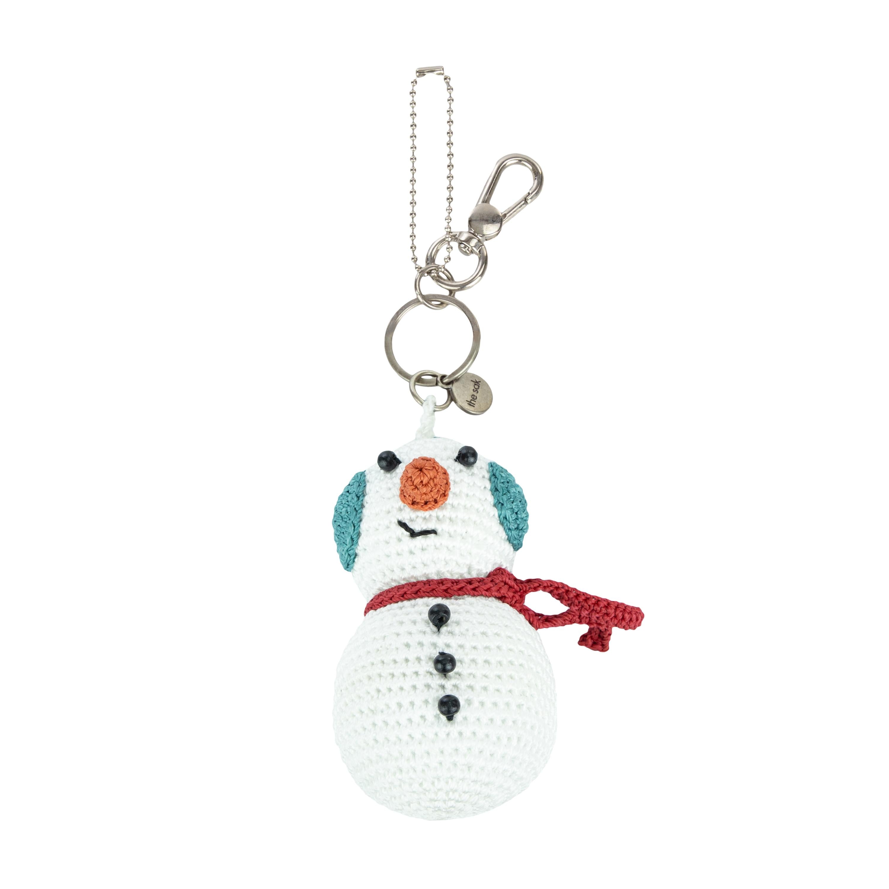 The Sak Yarnicharmz Dangle - Hand Crochet - Snowman