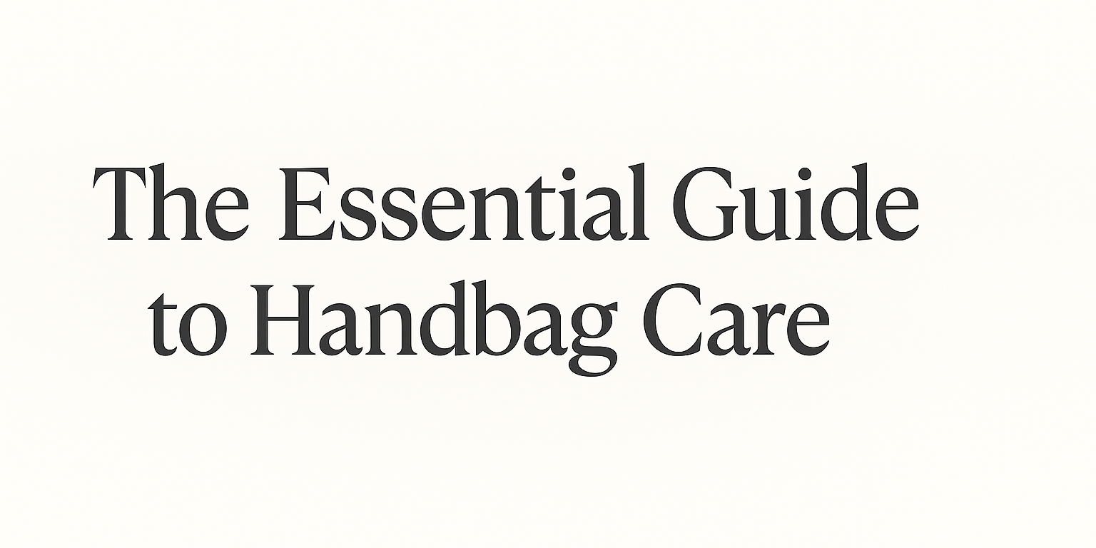 The Essential Guide to Handbag Care: 5 Easy Ways to Keep Your Bag Looking Timeless