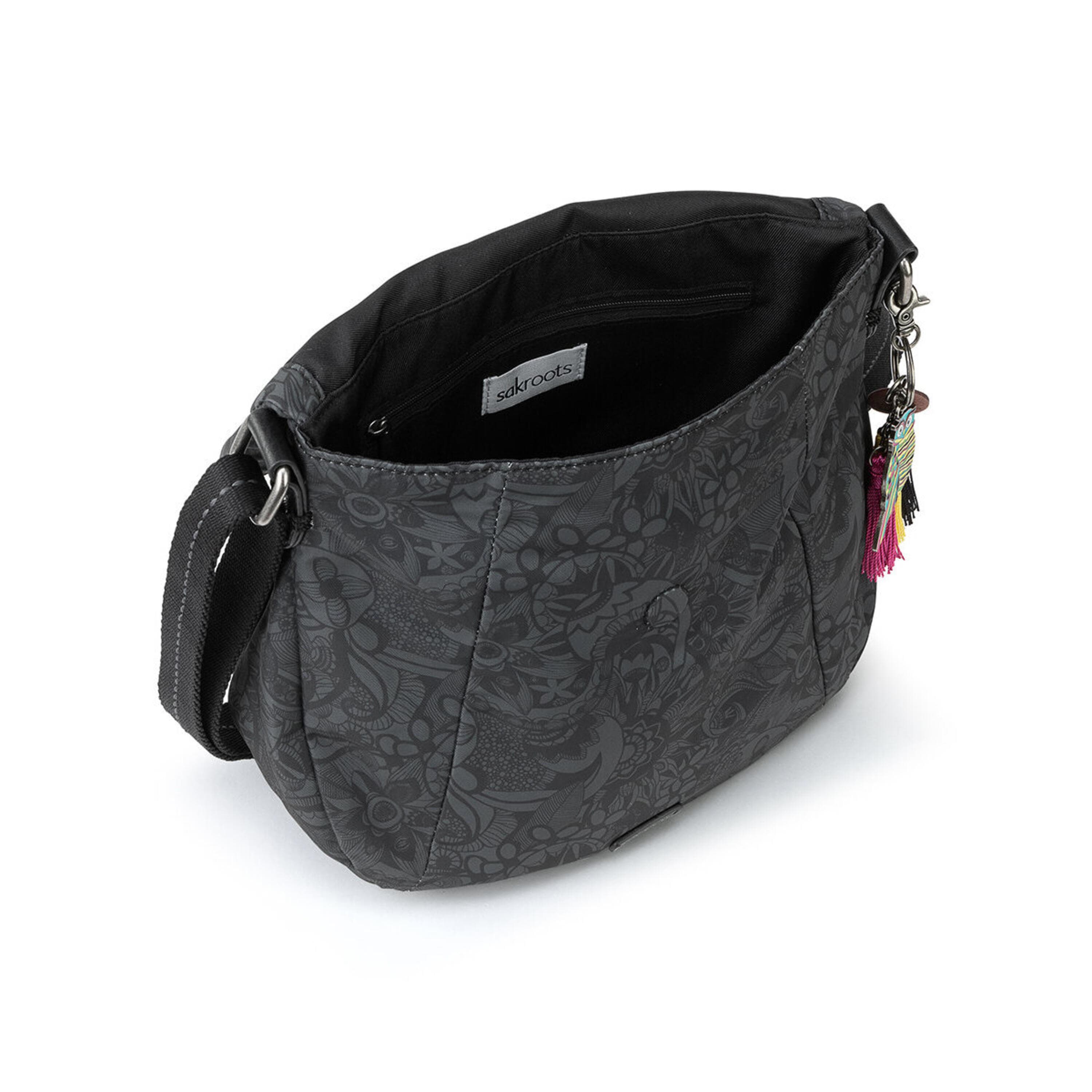 Sakroots Foldover Crossbody - EcoTwill - Black Spirit Desert