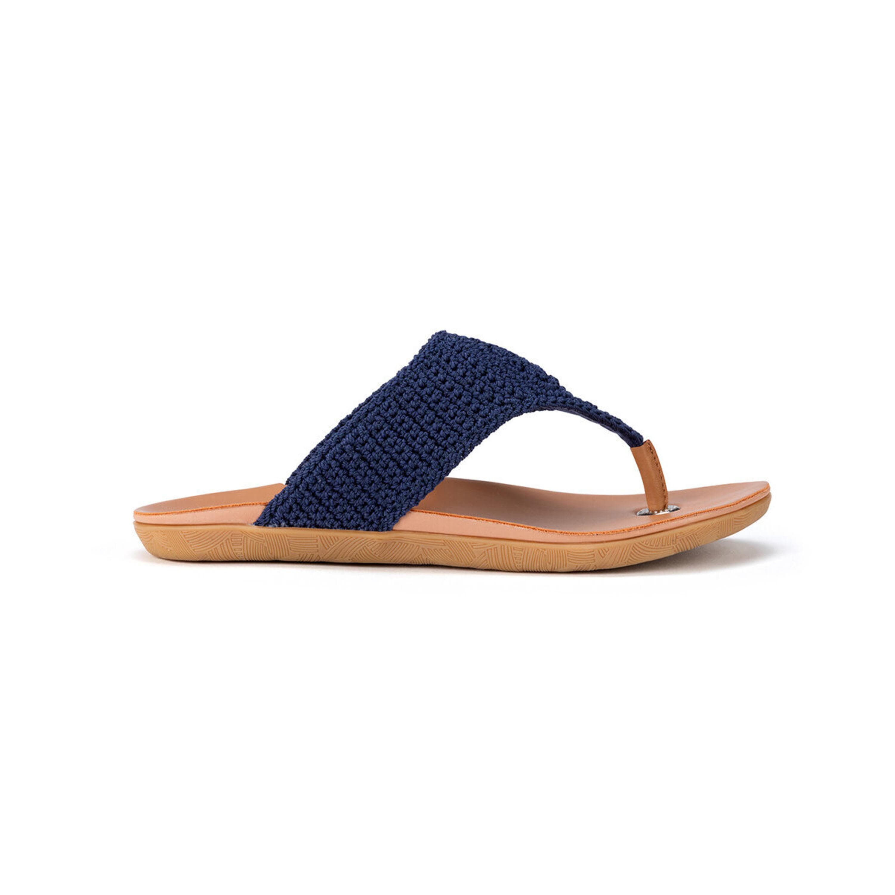 The Sak Shana Sandal - Hand Crochet - Denim