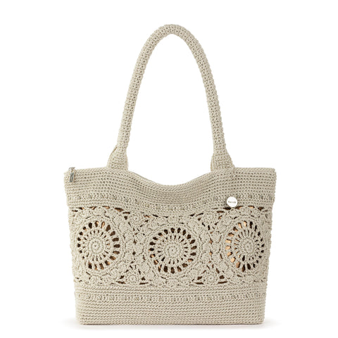 The Sak Crafted Classic Carryall - Hand Crochet - Natural Medallion