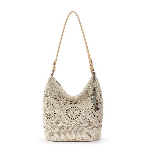 The Sak Sequoia Hobo - Hand Crochet - Natural Medallion