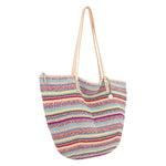 The Sak Faye Large Tote - Hand Crochet - Eden Stripe
