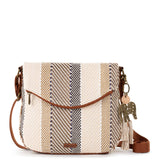 Sakroots Foldover Crossbody - Straw - Tobacco Batik World Woven