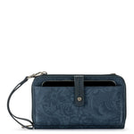 The Sak Iris Large Smartphone Crossbody - |Eco Twill - Indigo Tonal Spirit Desert|