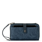 The Sak Iris Large Smartphone Crossbody - |Eco Twill - Indigo Tonal Spirit Desert|