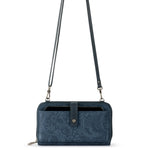 The Sak Iris Large Smartphone Crossbody - |Eco Twill - Indigo Tonal Spirit Desert|