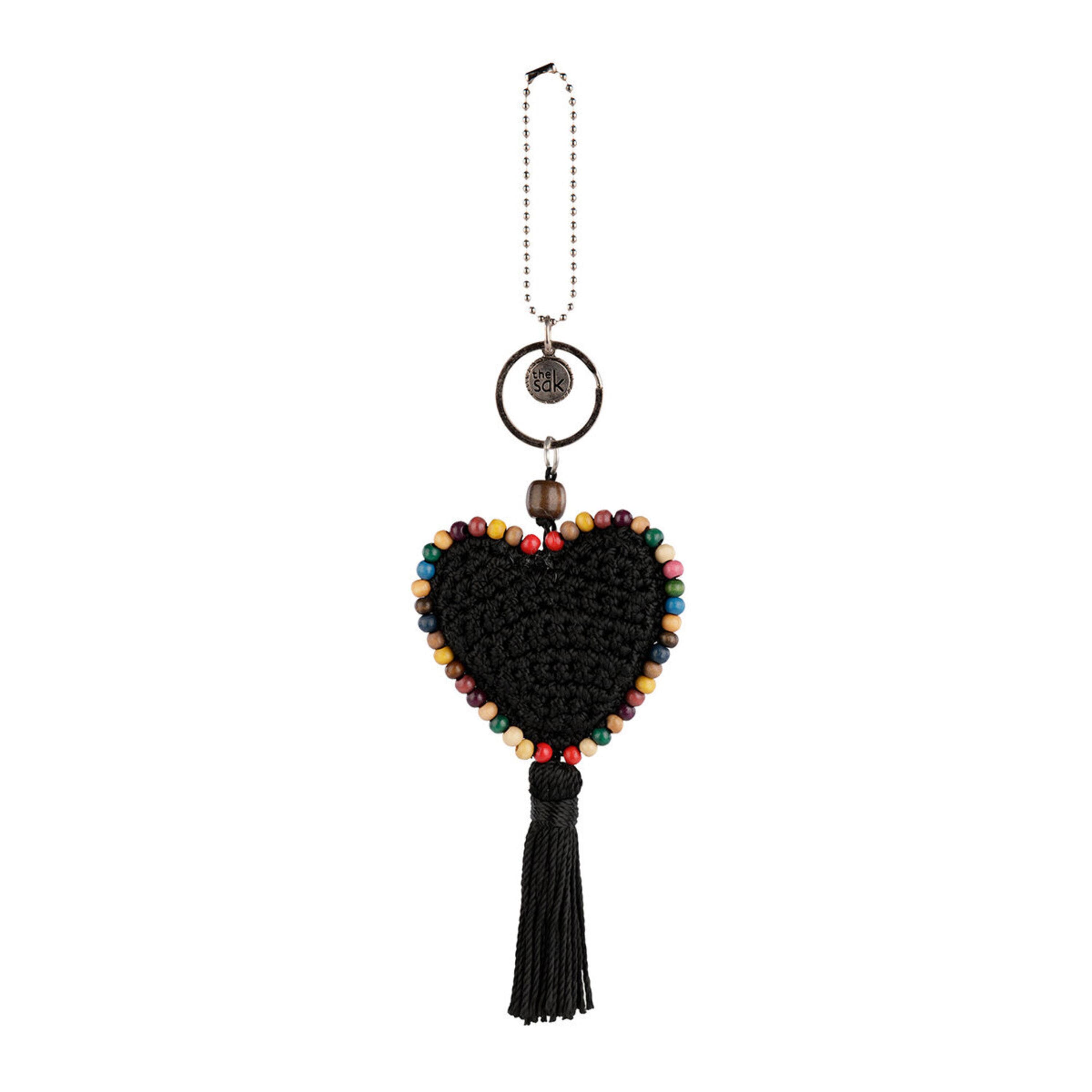 The Sak Yarnicharmz Dangle - Hand Crochet - Black Heart