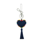 The Sak Yarnicharmz Dangle - Hand Crochet - Denim Heart