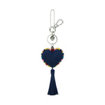The Sak Yarnicharmz Dangle - Hand Crochet - Denim Heart