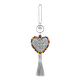 The Sak Yarnicharmz Dangle - Hand Crochet - Cloud Heart