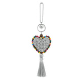 The Sak Yarnicharmz Dangle - Hand Crochet - Cloud Heart