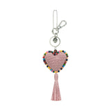 The Sak Back To Bali Heart Dangle - Hand Crochet - Seashell