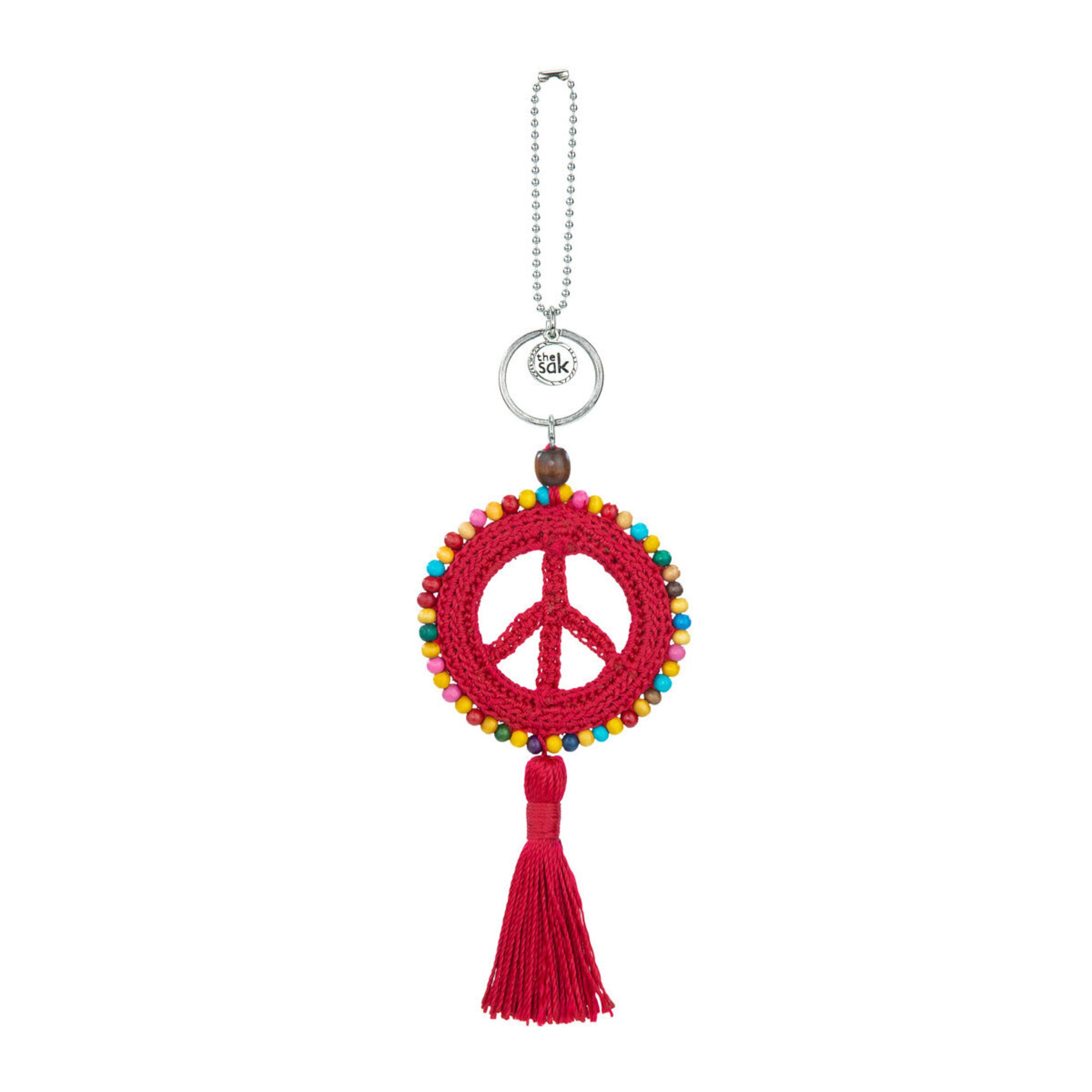 The Sak Yarnicharmz Dangle - Hand Crochet - Rocket Red Peace
