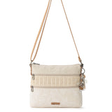 Sakroots Basic Crossbody - Canvas - White Flower Blossom
