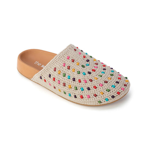 The Sak Bolinas Clog - Hand Crochet - Ecru Multi Beads