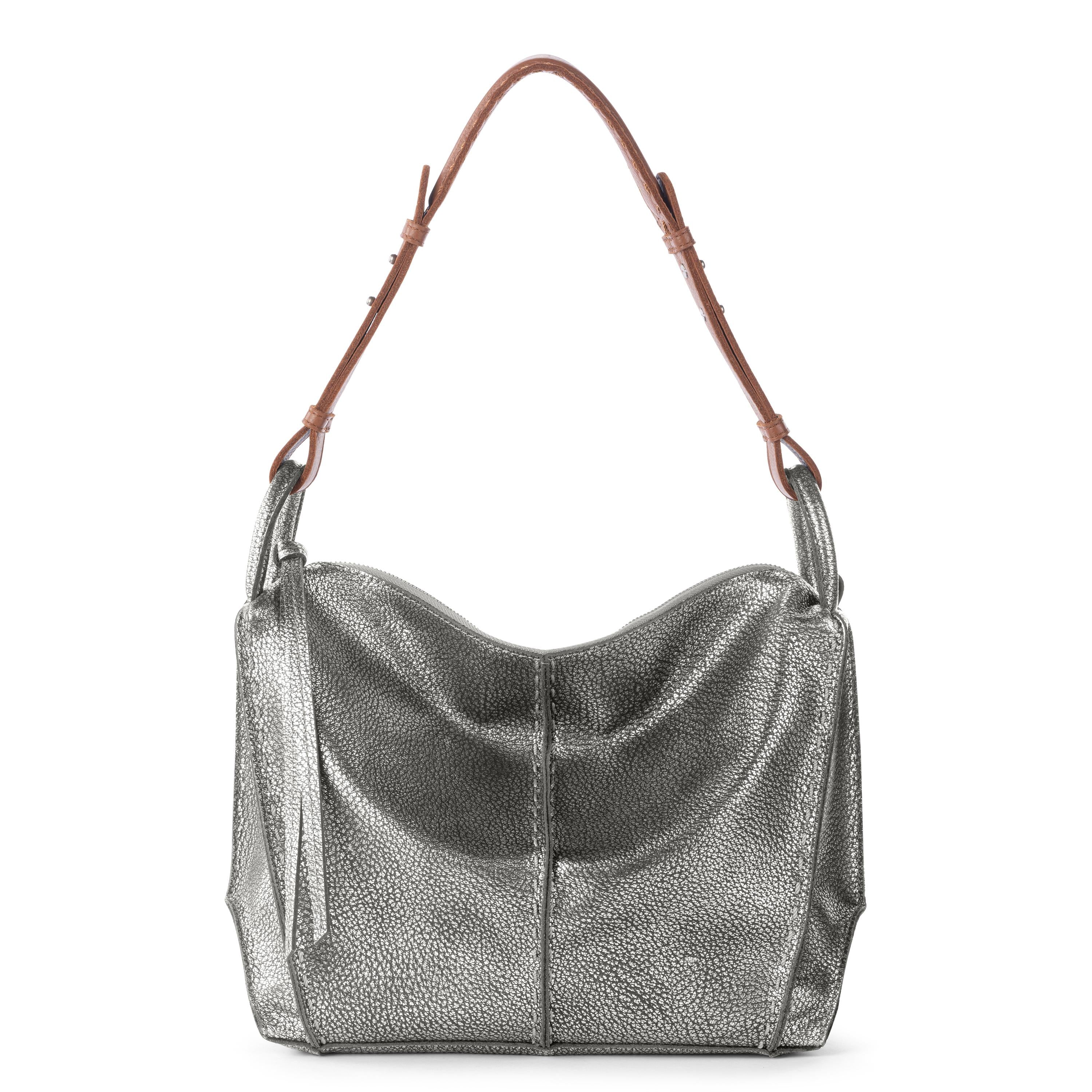 The Sak Los Feliz Hobo - Leather - Dark Silver