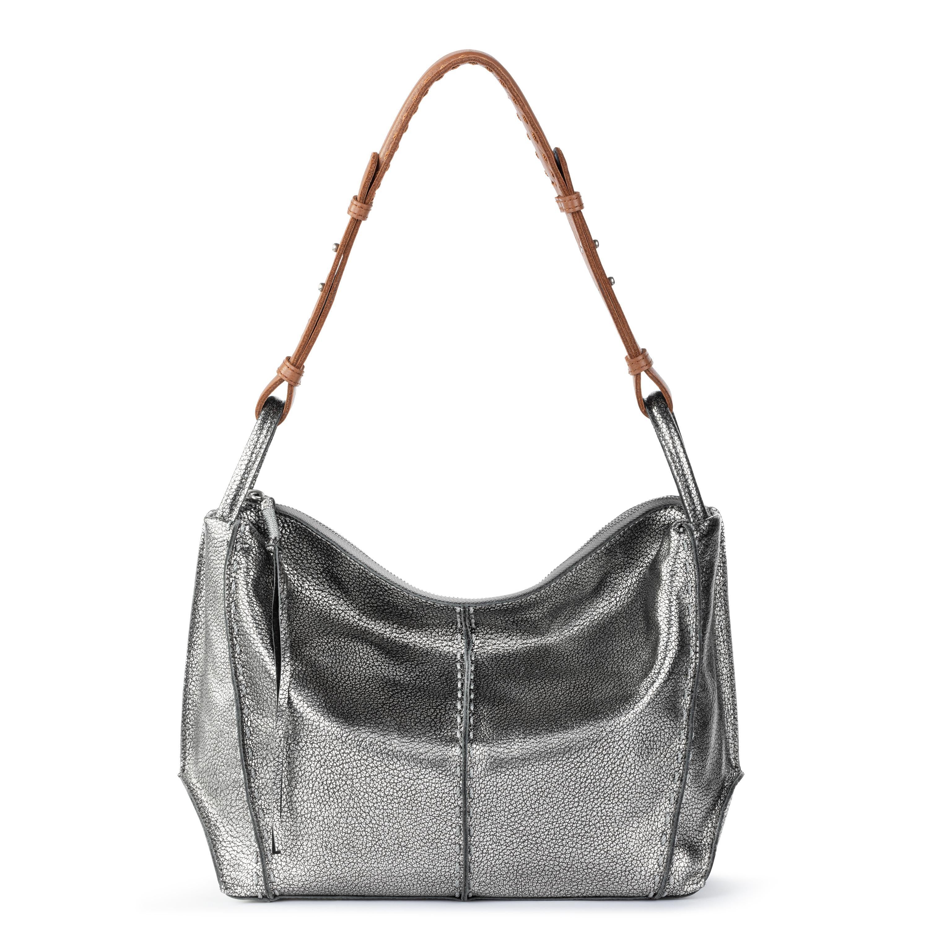 The Sak Los Feliz Hobo - Leather - Dark Silver