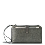 The Sak Iris Smartphone Wallet - Leather - Slate Leaf Embossed