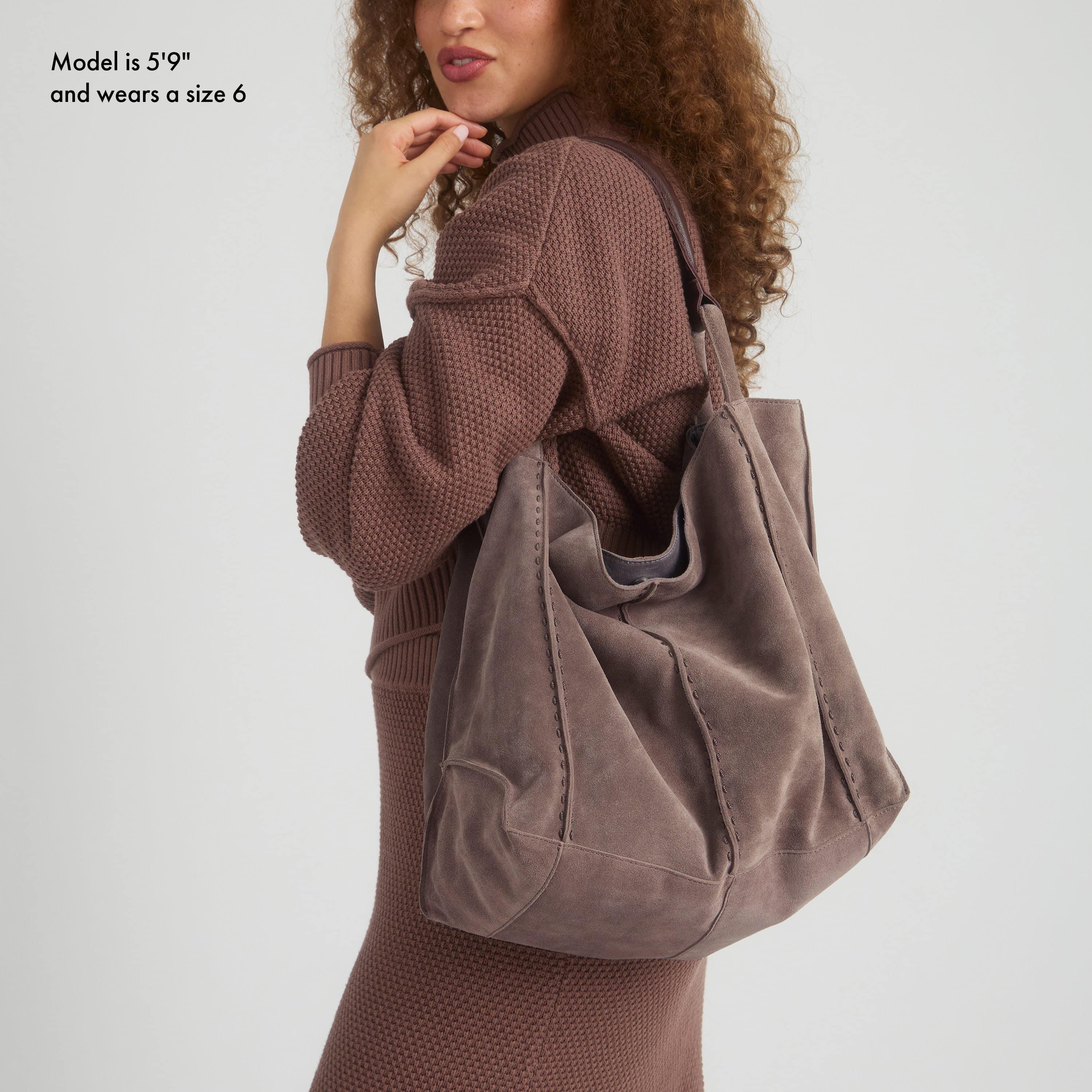 The Sak Los Feliz Large Tote - Leather - Mushroom Suede