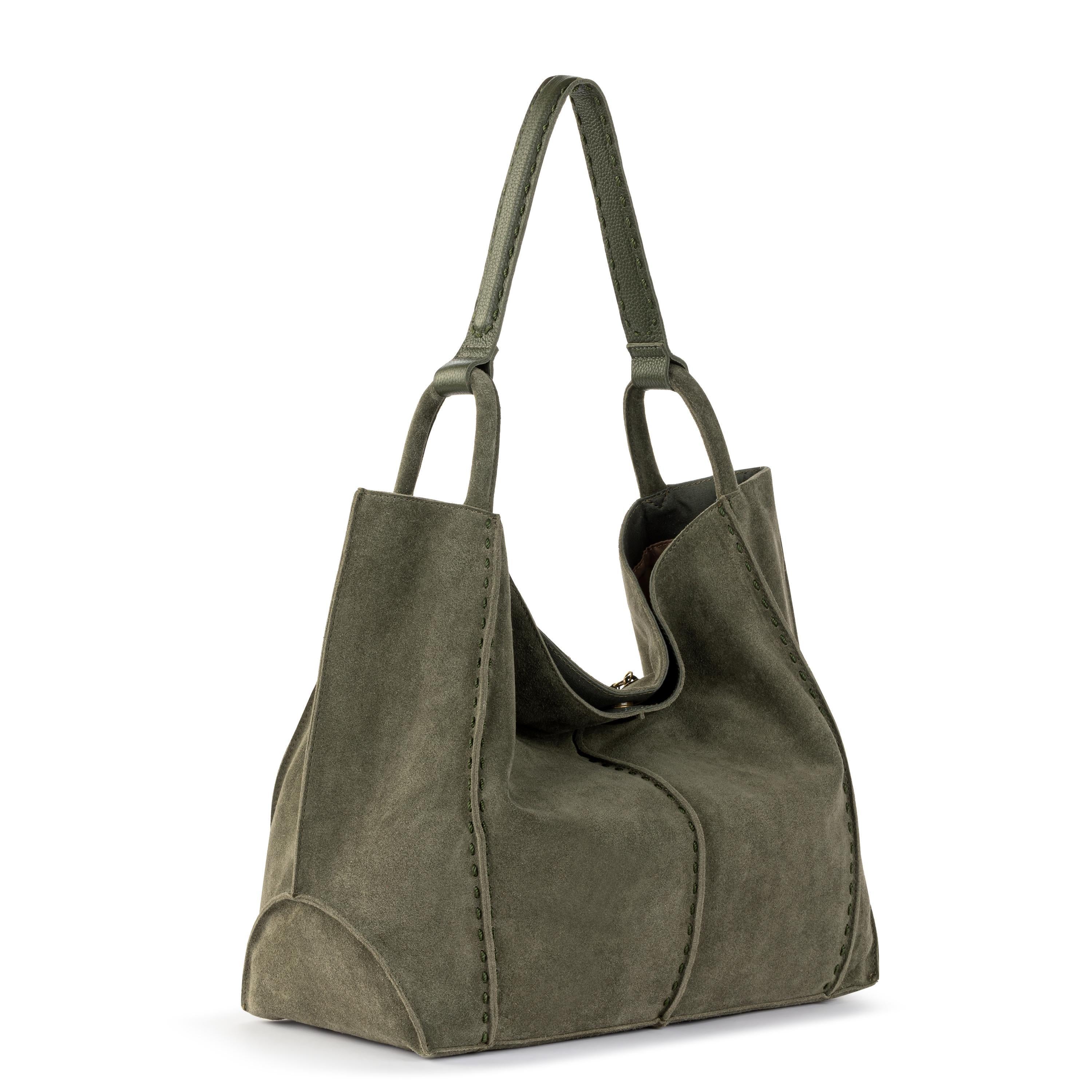 The Sak Los Feliz Large Tote - Leather - Moss Suede