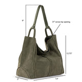 The Sak Los Feliz Large Tote - Leather - Moss Suede
