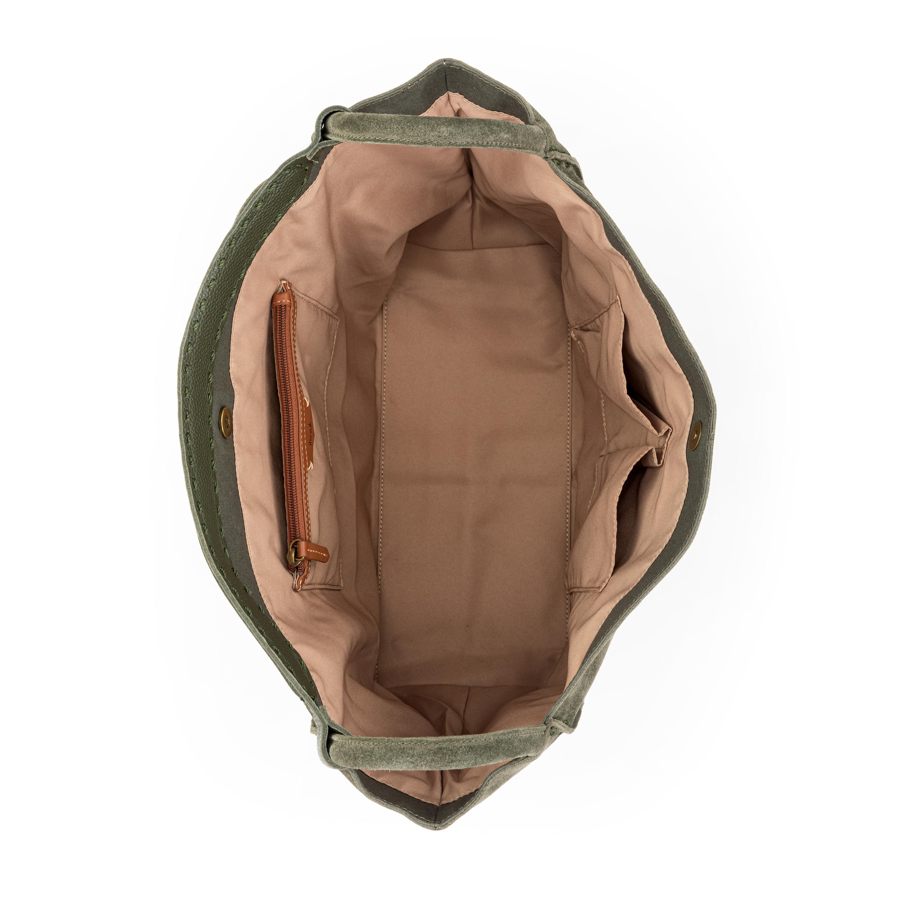 The Sak Los Feliz Large Tote - Leather - Moss Suede