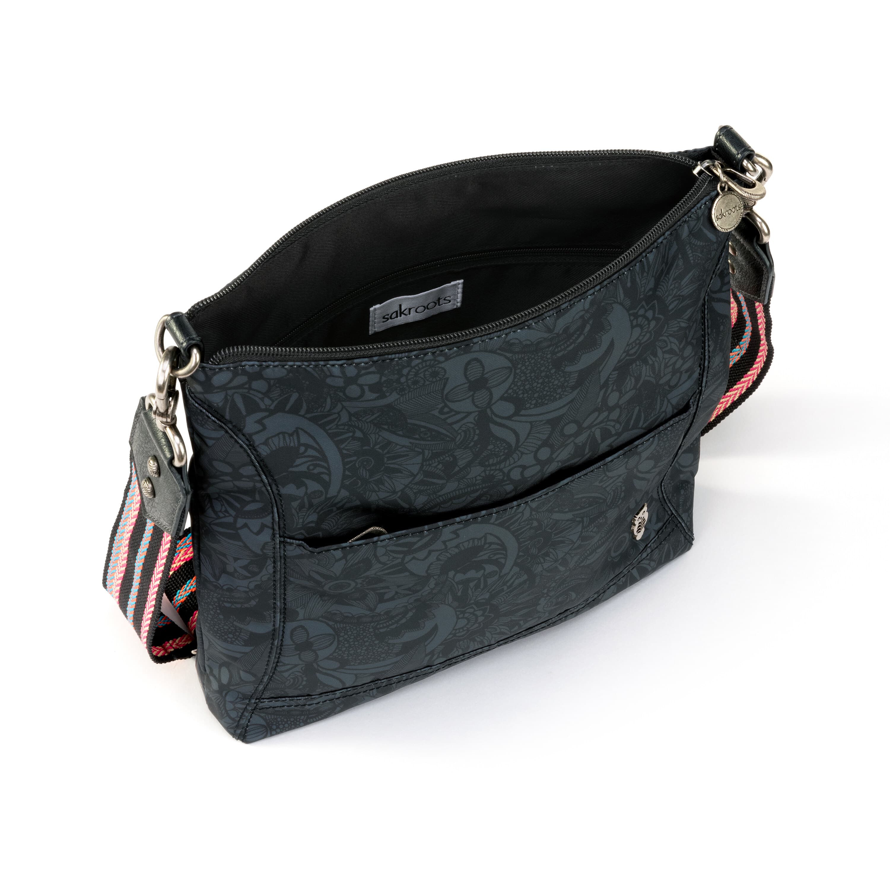 Sakroots Lucia Crossbody - EcoTwill - Black Spirit Desert