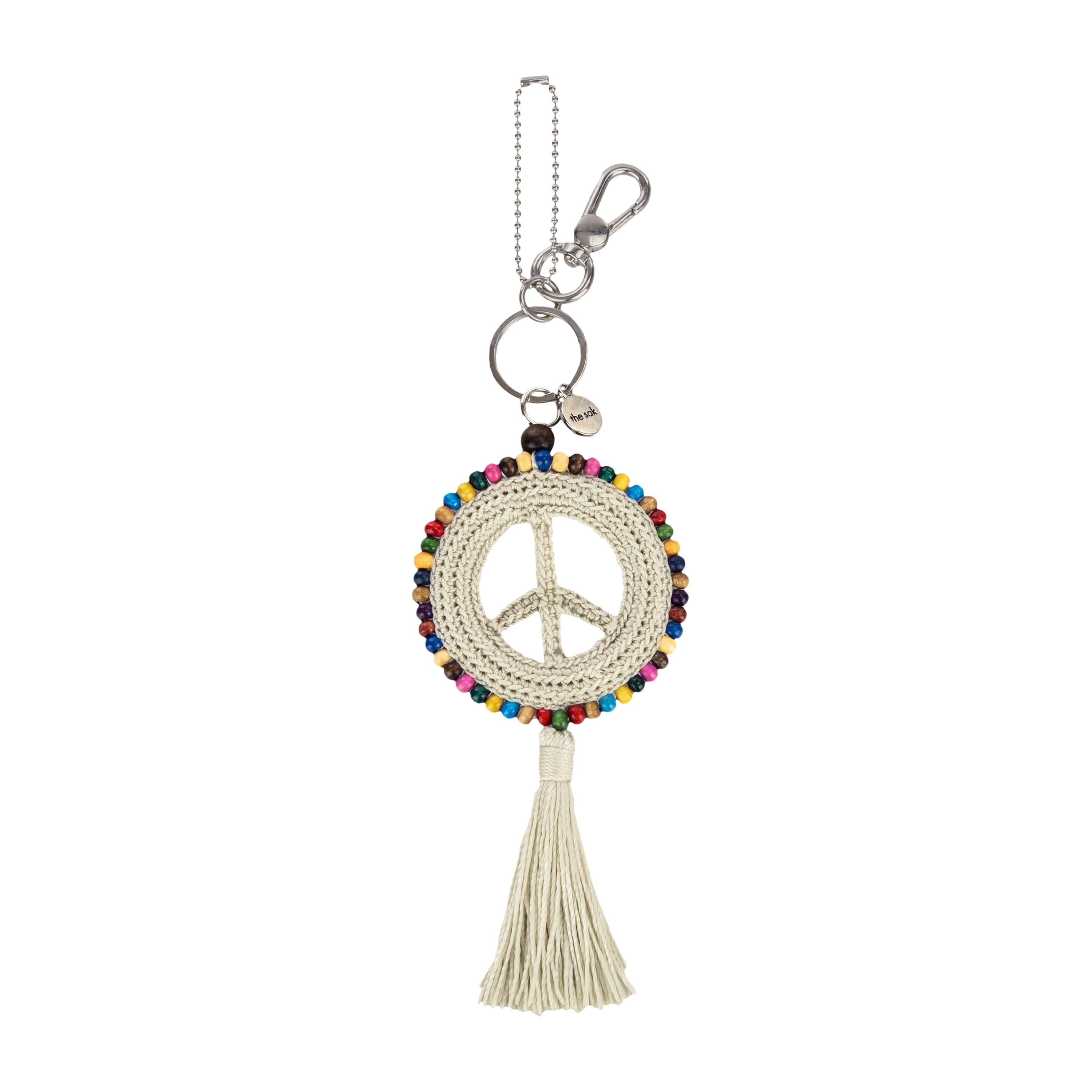 The Sak Yarnicharmz Dangle - Hand Crochet - Natural Peace