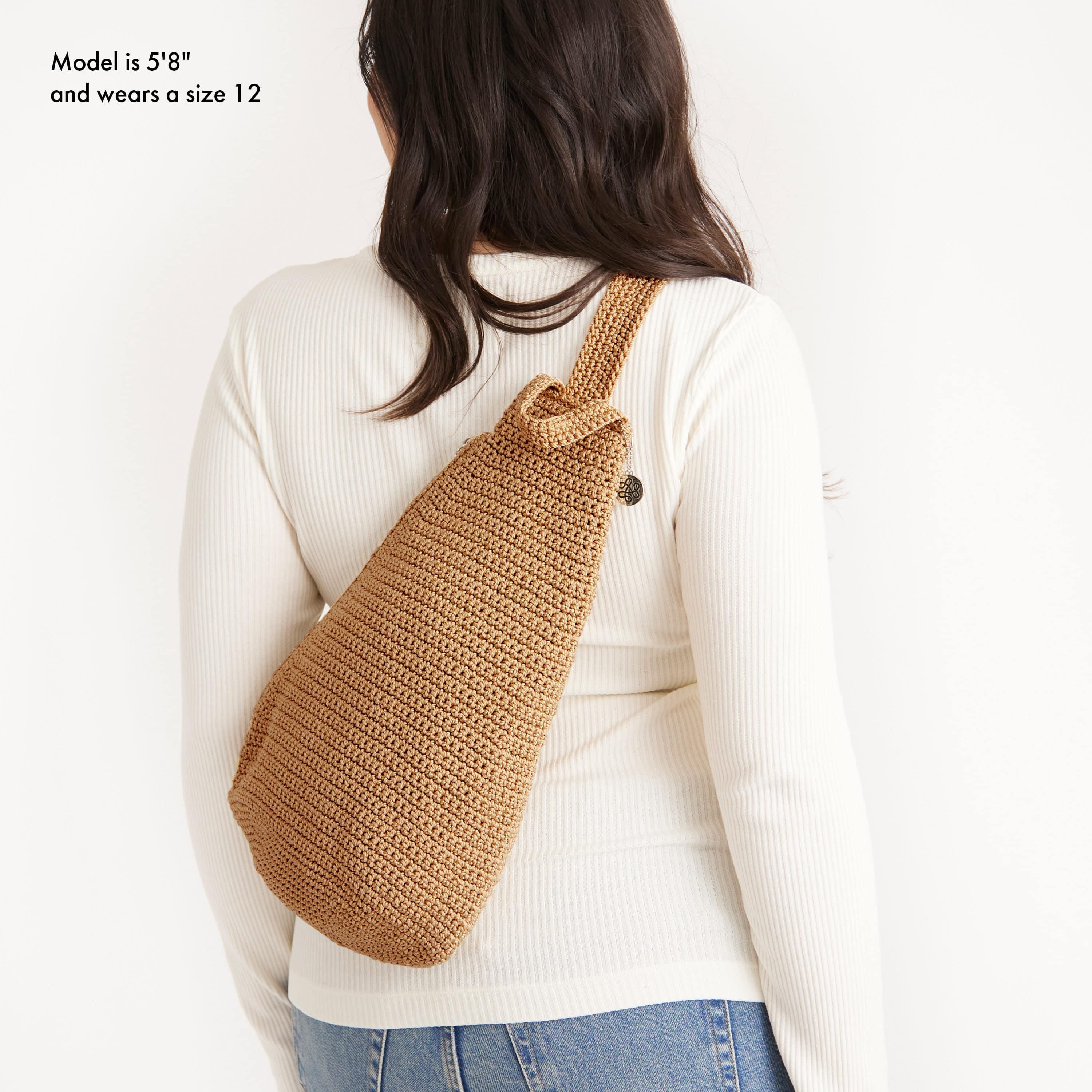 The Sak Geo Sling Backpack - Hand Crochet - Bamboo