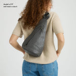The Sak Geo Sling Backpack - Leather - Slate