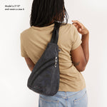 Sakroots On The Go Sling Backpack - EcoTwill - Black Spirit Desert