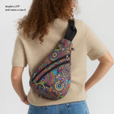 Sakroots On The Go Sling Backpack - EcoTwill - Rainbow Wanderlust